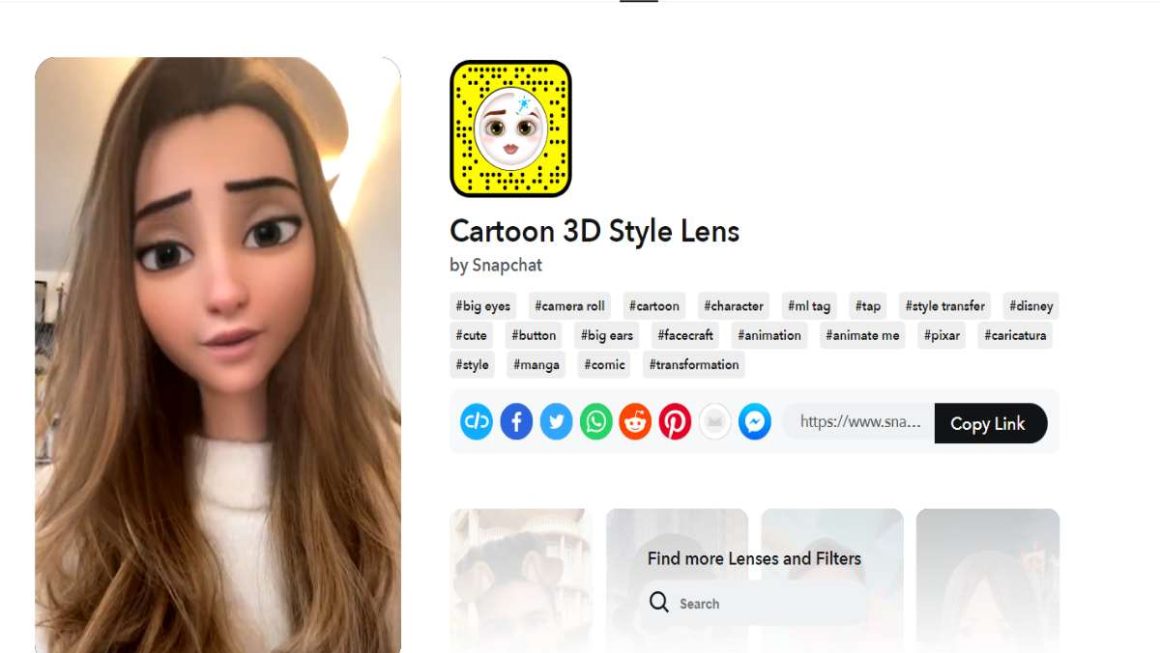 Send A Snap With The Cartoon Face Lens